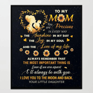 Canvas Wall Art Decor Gift Love From Daughter To Mother Mom CVS39