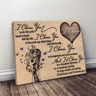 Canvas Wall Art Gift For Wife For Husband I Choose You CVS36