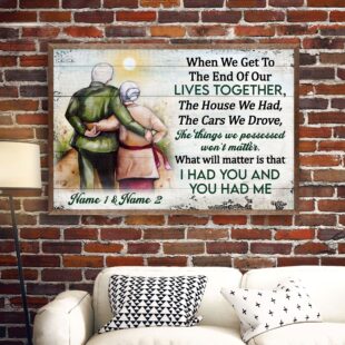 Custom Canvas Wall Art Wife Husband I Had You And You Had Me Gift For Couple, Partner, Anniversary Gift CVS43
