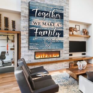 Canvas Wall Art Home Decor Together We Make A Family CA205