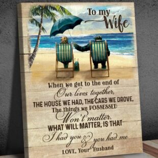 Canvas Wall Art Home Decor Anniversary Gift- Ocean The End Of Our Life Together CA258