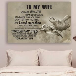 Canvas Wall Art Turtle To wife You are my life CVS37