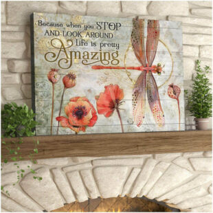 Canvas Wall Art Dragonfly Canvas Life is pretty amazing CVS32