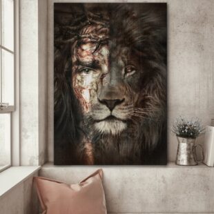 Canvas Wall Art Home Decor Jesus And Lion – The Perfect Combination Jesus Canvas CA242