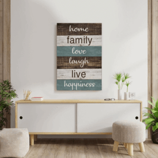 Canvas Wall Art Decor Family Home Love Laugh Live Happiness Home CVS45