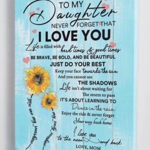 Canvas Wall Art Home Decor Gift For Daughter From Mom - Sunflower Canvas CA266