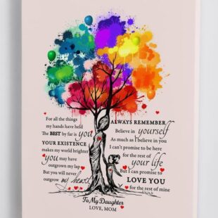 Canvas Wall Art Home Decor Gift For Daughter From Mom - Believe In Yourself CA267