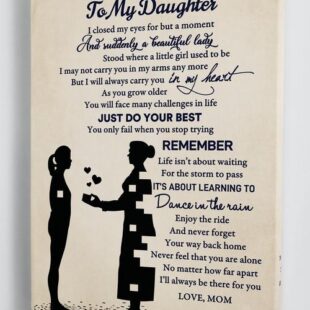 Canvas Wall Art Home Decor Gift For Daughter From Mom - Just Do Your Best CA268
