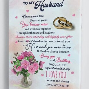Canvas Wall Art Home Decor To My Husband - Love From Your Wife - Framed Canvas Gift CA291