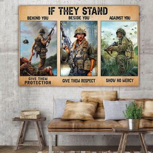 Canvas Wall Art Home Decor If They Stand Veteran Canvas CA307