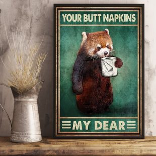 Canvas Wall Art Home Decor Funny Otter Your Butt Napkins My Lord Canvas CA310