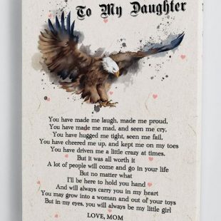 Canvas Wall Art Home Decor To My Daughter Gifts From Mom You Will Always Be My Little Girl CA286